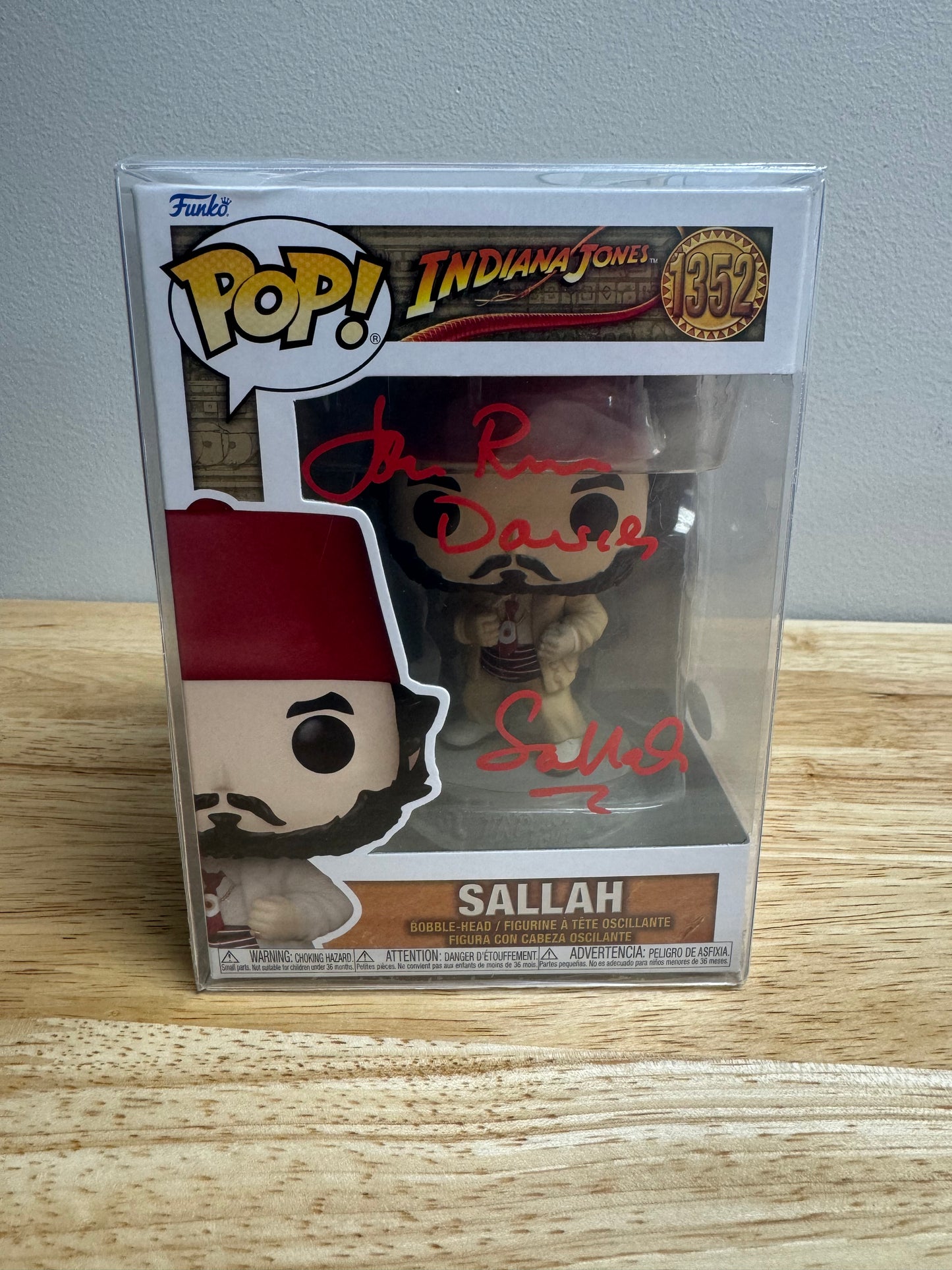 John Rhys-Davies Sallah Signed Funko Pop